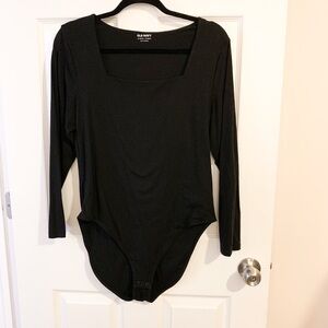 Old Navy Black Women's square neck body suit - size XL